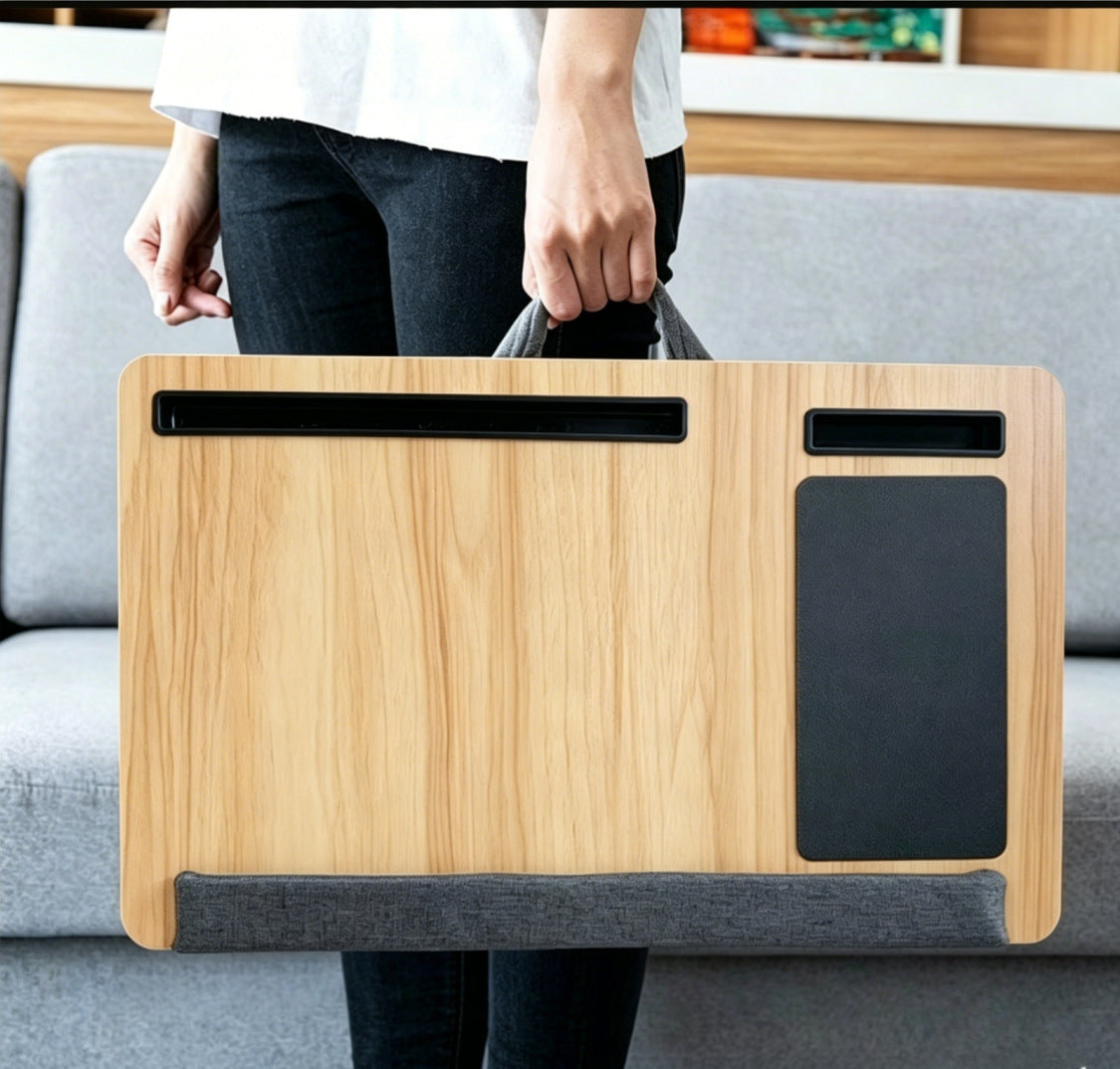 Adjustable Laptop Table with Soft Backrest
