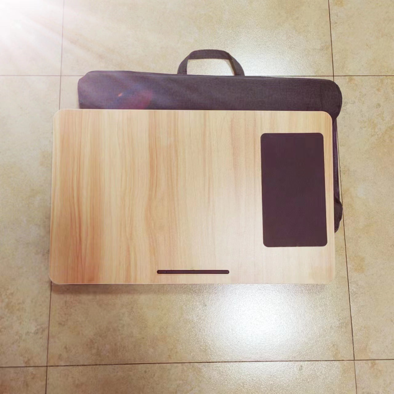 Adjustable Laptop Table with Soft Backrest