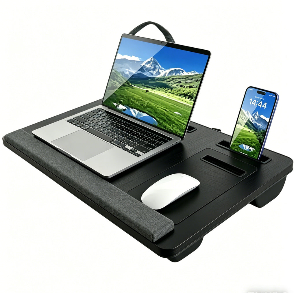 Adjustable Laptop Table with Soft Backrest